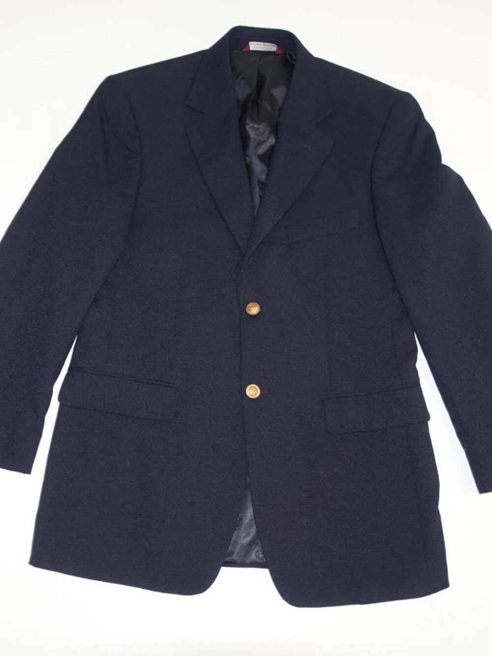Covington Men's Blazer Size 38 Regular Navy Blue 100% Polyester Suit Coat Jacket